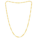 Gold-Plated Twisted Disco Chain - 24 Inch - SHARALLE Jewellery Chain