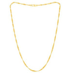 Gold-Plated Twisted Disco Chain - 24 Inch - SHARALLE Jewellery Chain