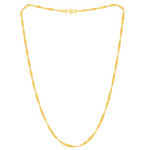 Gold-Plated Twisted Disco Chain - 24 Inch - SHARALLE Jewellery Chain