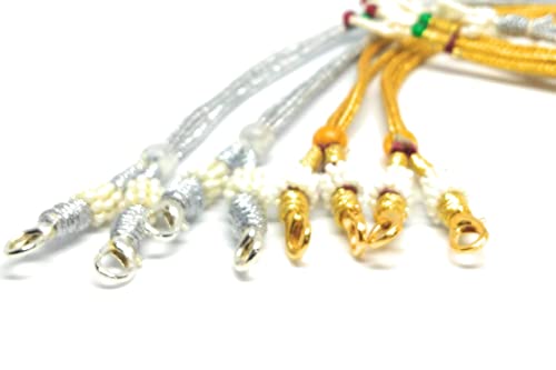 SHARALLE Necklace Backrope Dori With Hook and Pearl Tassel - Pack of 4 detail photo 4 showing backrope dori, hooks, tassels...