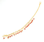 SHARALLE Nath Chain for Women - Nose Ring String With Hook detail photo 2 showing backrope dori, hooks, tassels and necklace...