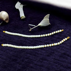 SHARALLE Pearl Hair Chain Jewellery Finding - Ear to Hair Connector detail photo 3 showing backrope dori, hooks, tassels and...