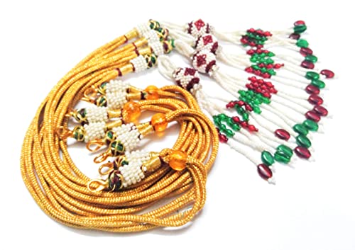 SHARALLE Big Tassel Necklace Backrope Dori With Hook - Pack of 12 detail photo 4 showing backrope dori, hooks, tassels and n...
