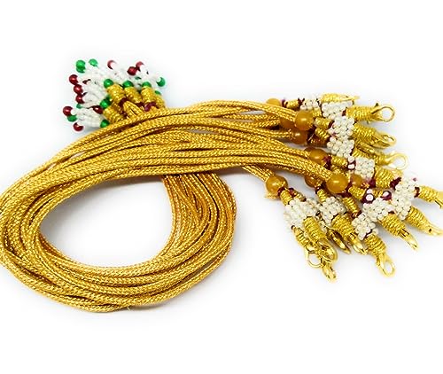 SHARALLE Art Deco Necklace Backrope Dori With Hook and Tassel - Pack of 6 detail photo 5 showing backrope dori, hooks, tasse...