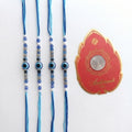 Evil Eye Rakhi Set of 4 - Designer Nazar Beads Rakhi Pack for Brother - View #1