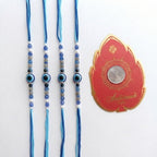Evil Eye Rakhi Set of 4 - Designer Nazar Beads Rakhi Pack for Brother - View #1