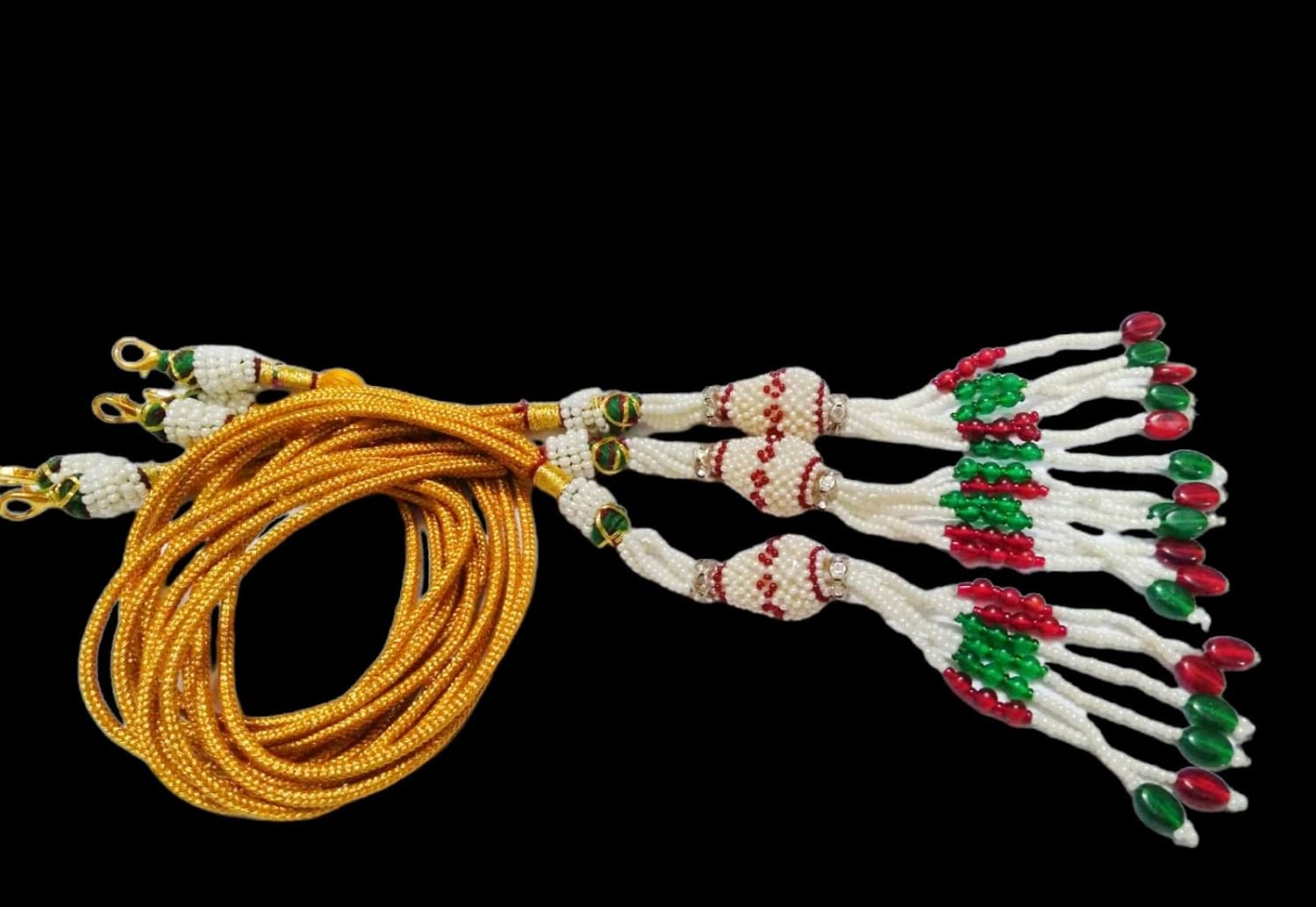 SHARALLE Adjustable Necklace Backrope Dori With Hook and Tassel detail photo 5 showing backrope dori, hooks, tassels and nec...