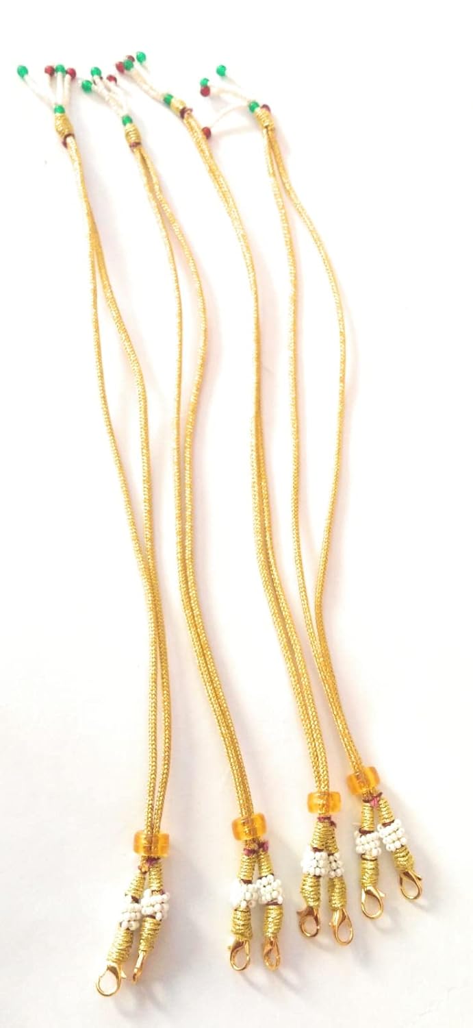 SHARALLE Adjustable Necklace Backrope Dori With Hook and Tassel detail photo 3 showing backrope dori, hooks, tassels and nec...