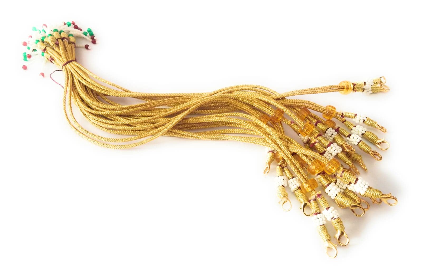 SHARALLE Art Deco Necklace Backrope Dori With Hook and Tassel - Pack of 6 detail photo 2 showing backrope dori, hooks, tasse...