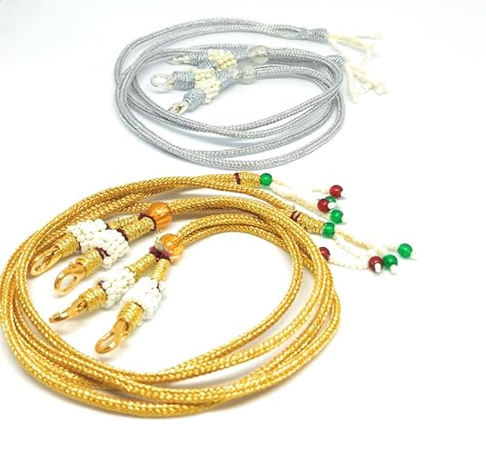 Adjustable Necklace Backrope Dori With Hook and Tassel - Pack of 4 - SHARALLE Necklace Backrope Dori