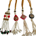 SHARALLE Decorative Necklace Backrope Dori With Beaded Tassels - Pack of 4 - Necklace Backrope Dori photo for backrope dori,...