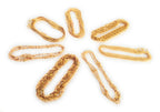 SHARALLE Gold Plated Brass Neck Chains for Pendants - Pack of 7 detail photo 5 showing backrope dori, hooks, tassels and nec...