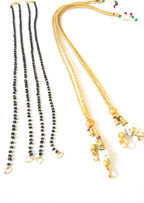 SHARALLE Necklace Backrope Dori and Black Bead Mangalsutra String Combo - Pack of 4 detail photo 5 showing backrope dori, ho...