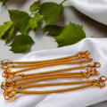SHARALLE Gold-Tone Necklace Back Chain With Hooks - Pack of 4 - Necklace Back Chain photo for backrope dori, jewellery makin...