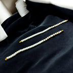 SHARALLE Pearl Hair Chain Jewellery Finding - Ear to Hair Connector detail photo 4 showing backrope dori, hooks, tassels and...