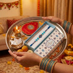 Evil Eye Protection Rakhi Bracelet for Brother with Roli Chawal - View #3