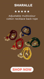 Handmade Cotton Necklace Back Rope Combo Pack of 5 | Multicolor Adjustable Dori Set with Pearl Tassels | Necklace Extension Strings for Silk Thread, Terracotta & Handmade Jewellery