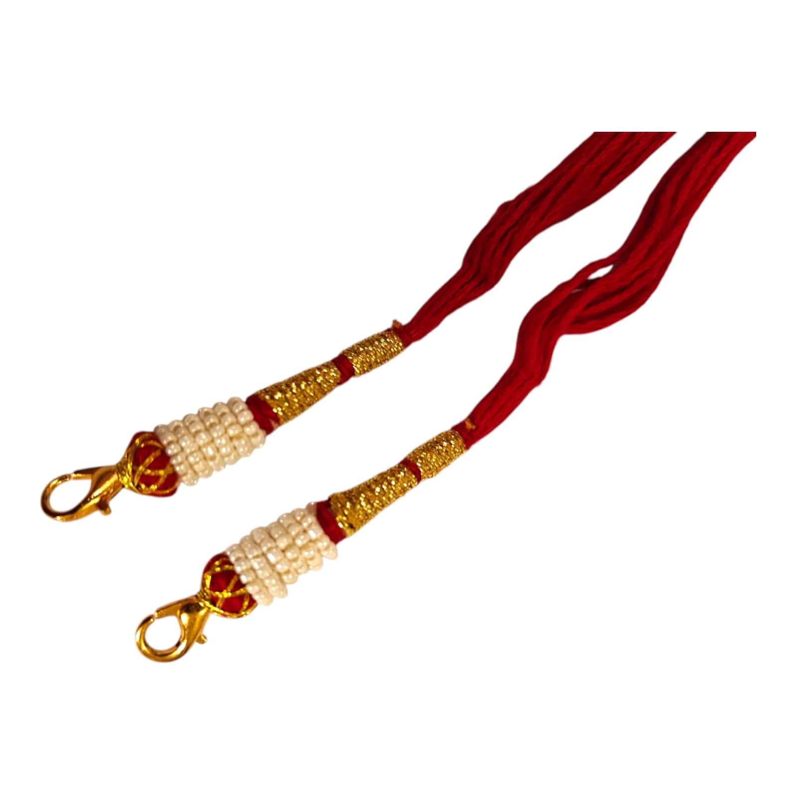 Handmade Cotton Necklace Back Rope Combo Pack of 5 | Multicolor Adjustable Dori Set with Pearl Tassels | Necklace Extension Strings for Silk Thread, Terracotta & Handmade Jewellery