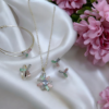 Pastel Crystal Pendant with Earrings,Bracelet and Ring Set