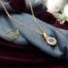 rign with pendant rose gold